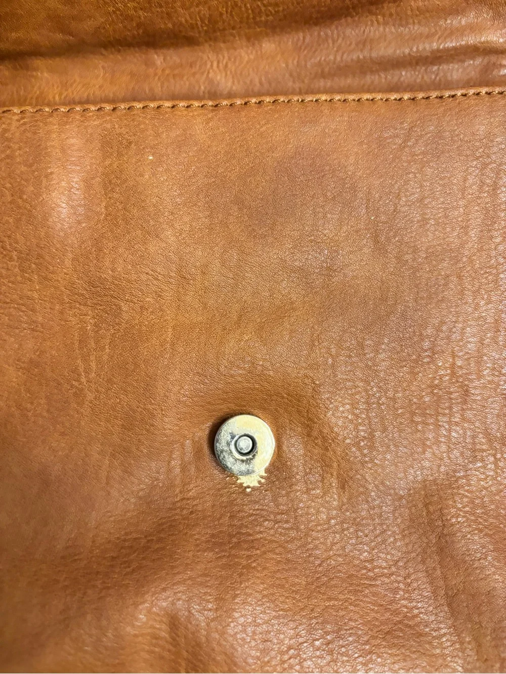 Sole Society Cognac Leather Backpack Tote